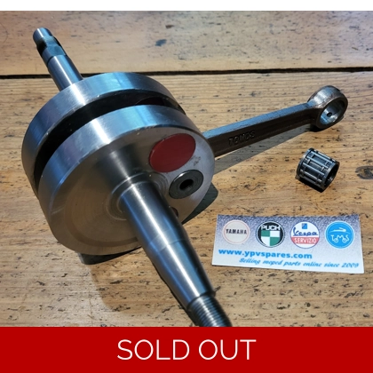 Tomos A3 race crankshaft with 12mm roller bearing little end.